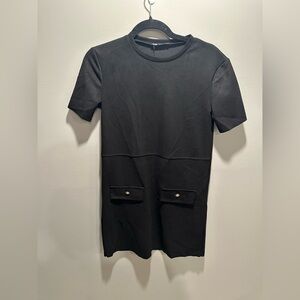 Zara Black Short Sleeve Dress